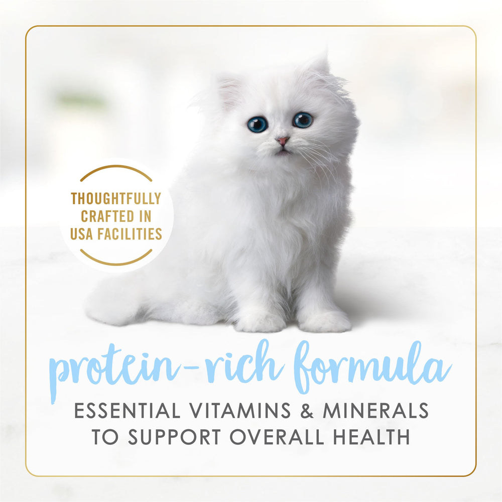 Fancy Feast nutrition balance label showing complete kitten formula.