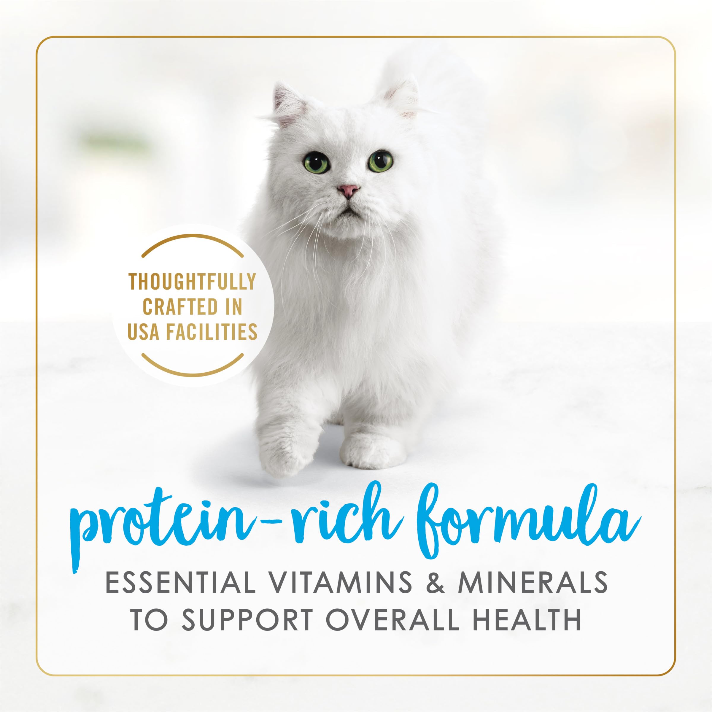 Ocean whitefish and tuna ingredients image supporting a high-protein cat meal