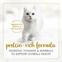 Fancy Feast ocean whitefish tuna pate cans emphasizing protein-rich recipe