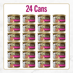 Fancy Feast 24-pack packaging showing convenient single-serve cans for easy meals.