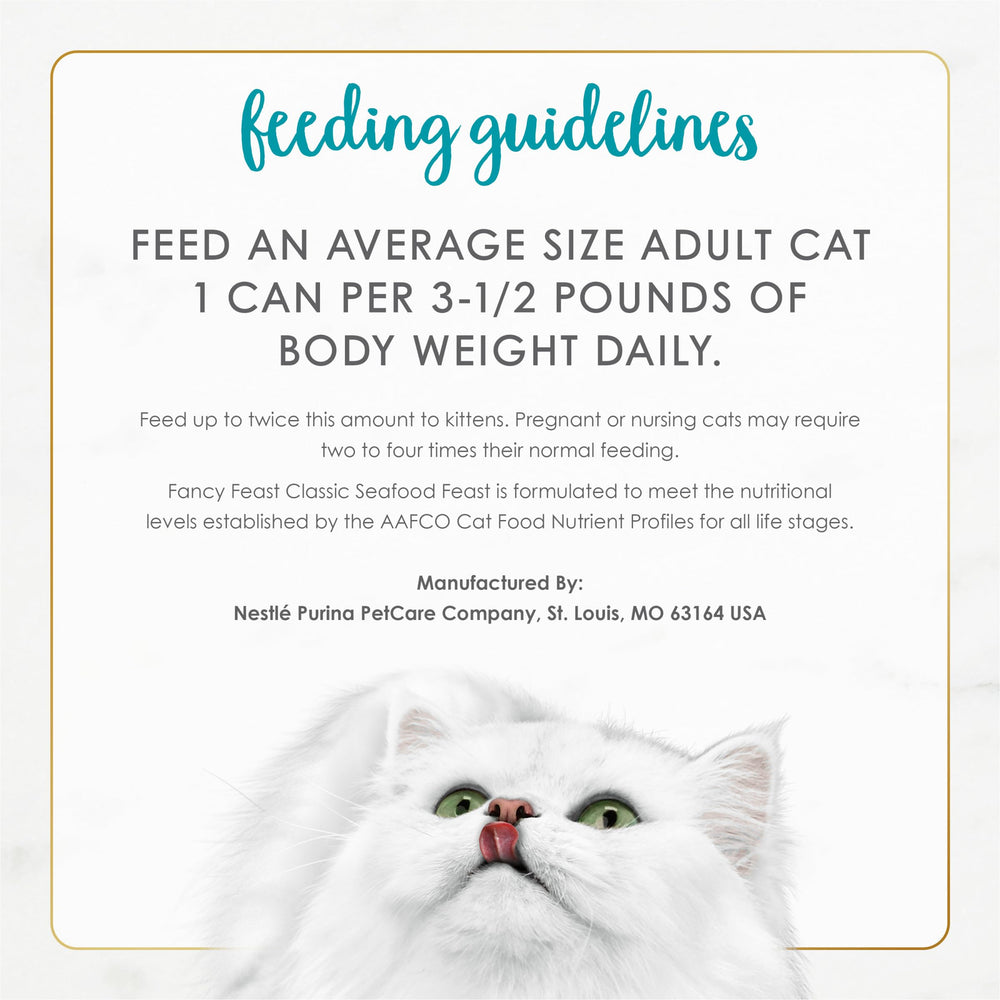 Fancy Feast cat meal with smooth pate texture, easy to scoop for serving.