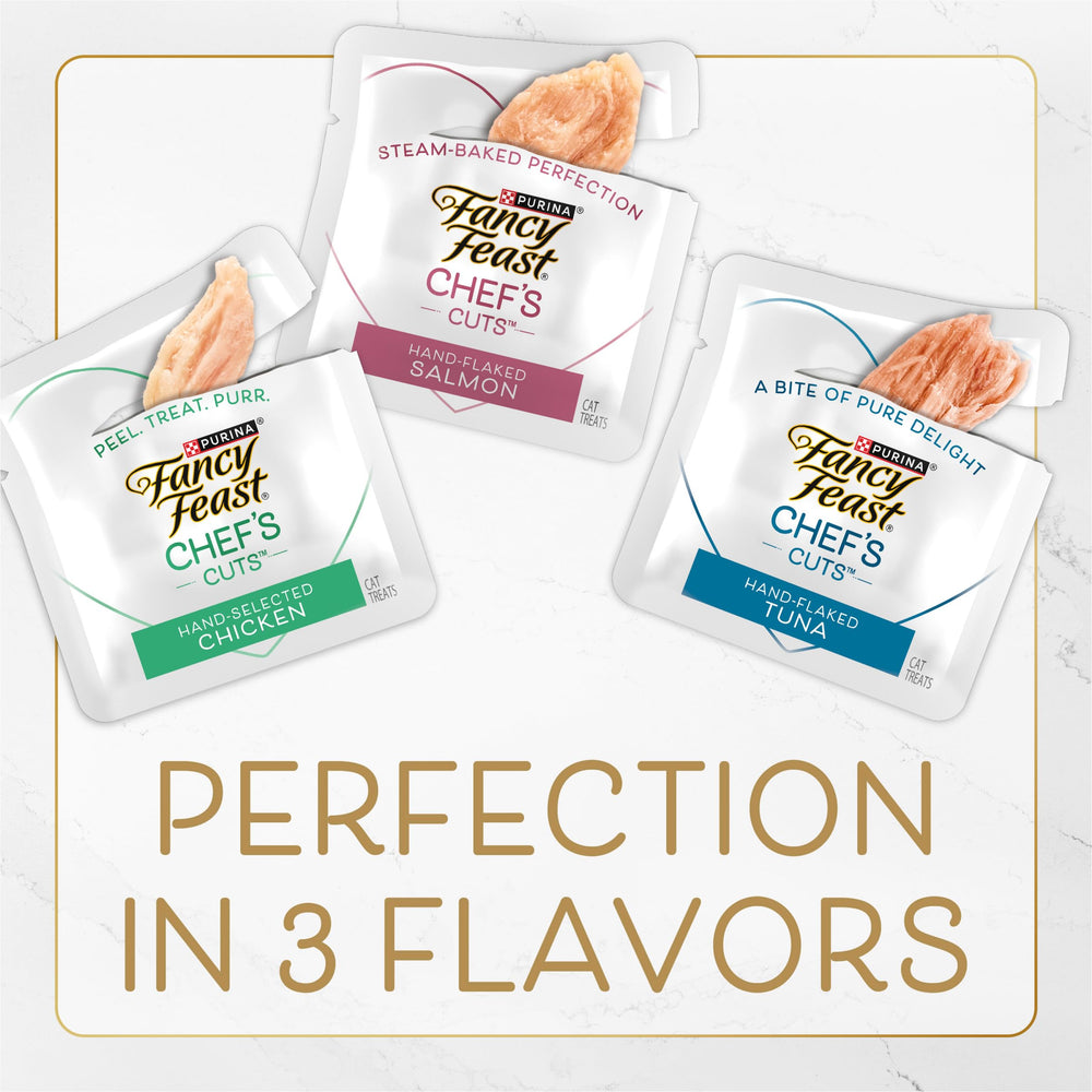 Fancy Feast Purely Natural cat enjoying treats during playtime