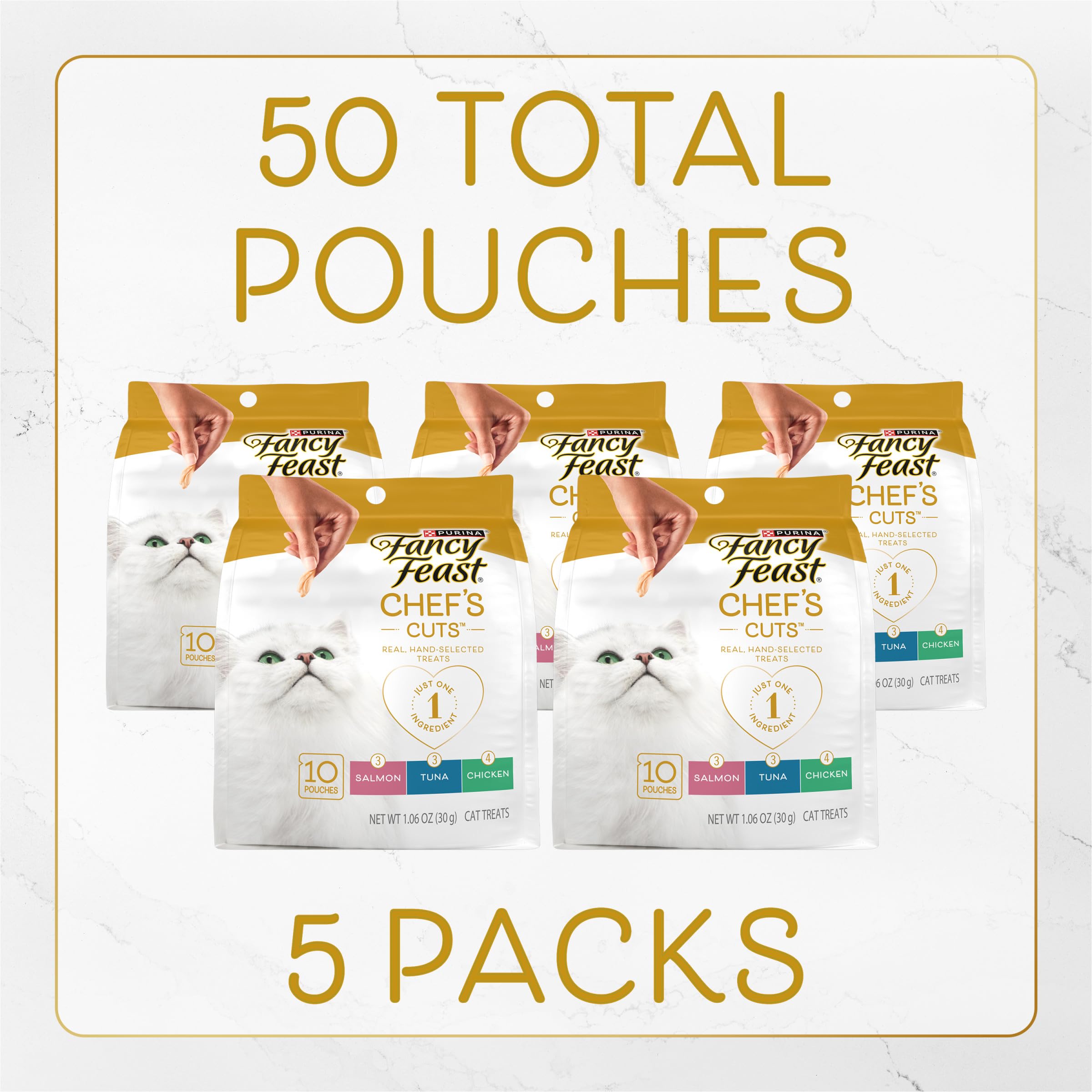 Fancy Feast Purely Natural tuna bites close-up, savory aroma perfect for picky cats