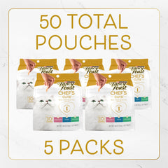 Fancy Feast Purely Natural tuna bites close-up, savory aroma perfect for picky cats