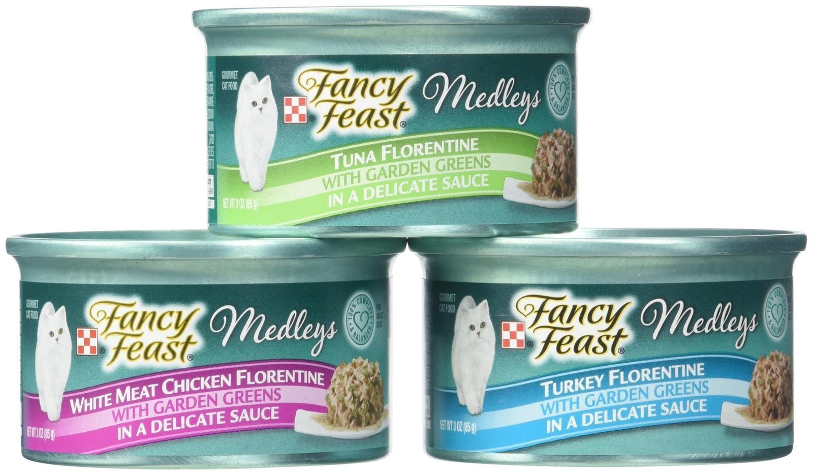 Fancy Feast Purina Medleys Florentine Tuna image for gourmet feline flavor.