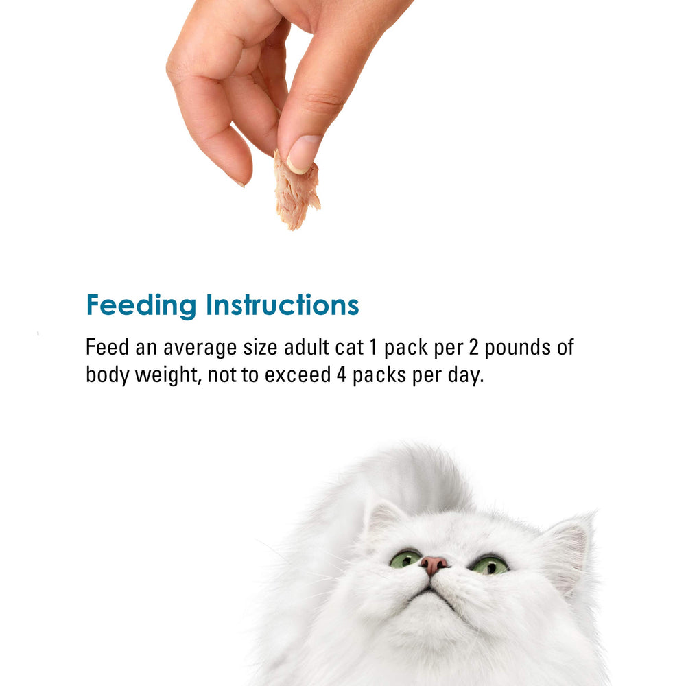 Real tuna flakes deliver aroma and flavor in Fancy Feast Purely snacks.