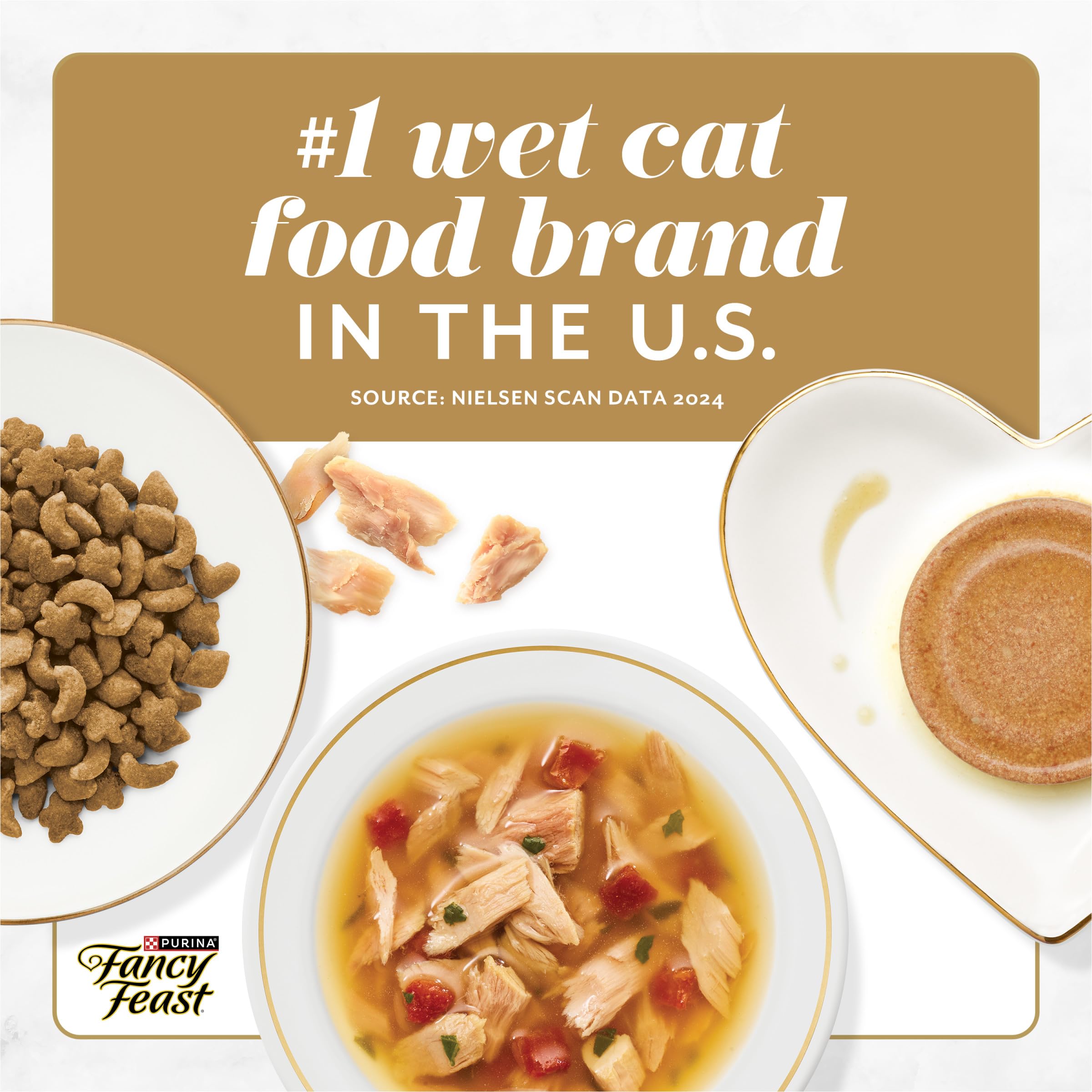 Fancy Feast Savory Centers real ingredients emphasize quality proteins for adult cats.