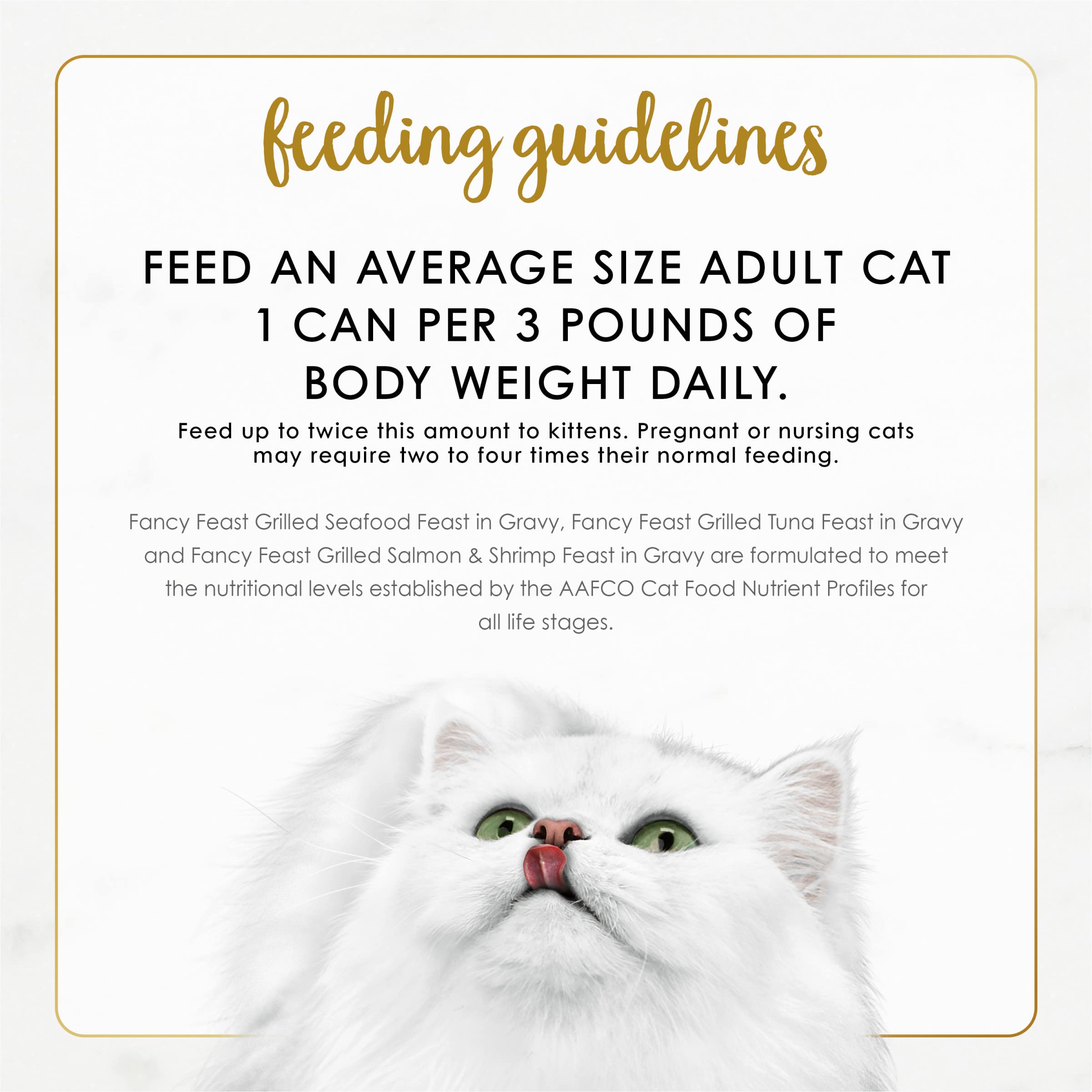 Fancy Feast high-quality seafood ingredients with no artificial colors