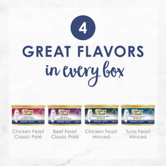 Fancy Feast Senior 7+ pate texture cans with smooth variation for seniors