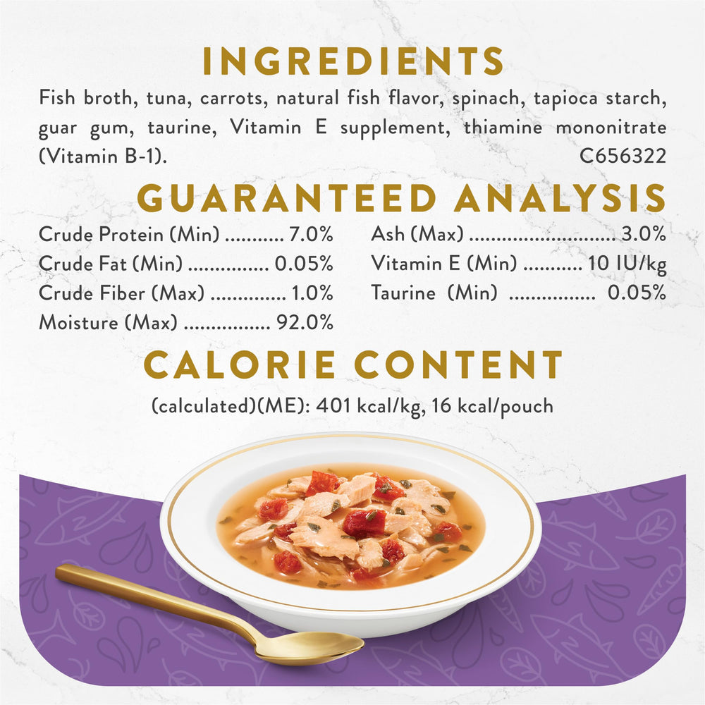 Fancy Feast Senior Broths ready-to-serve pouch makes daily topping quick