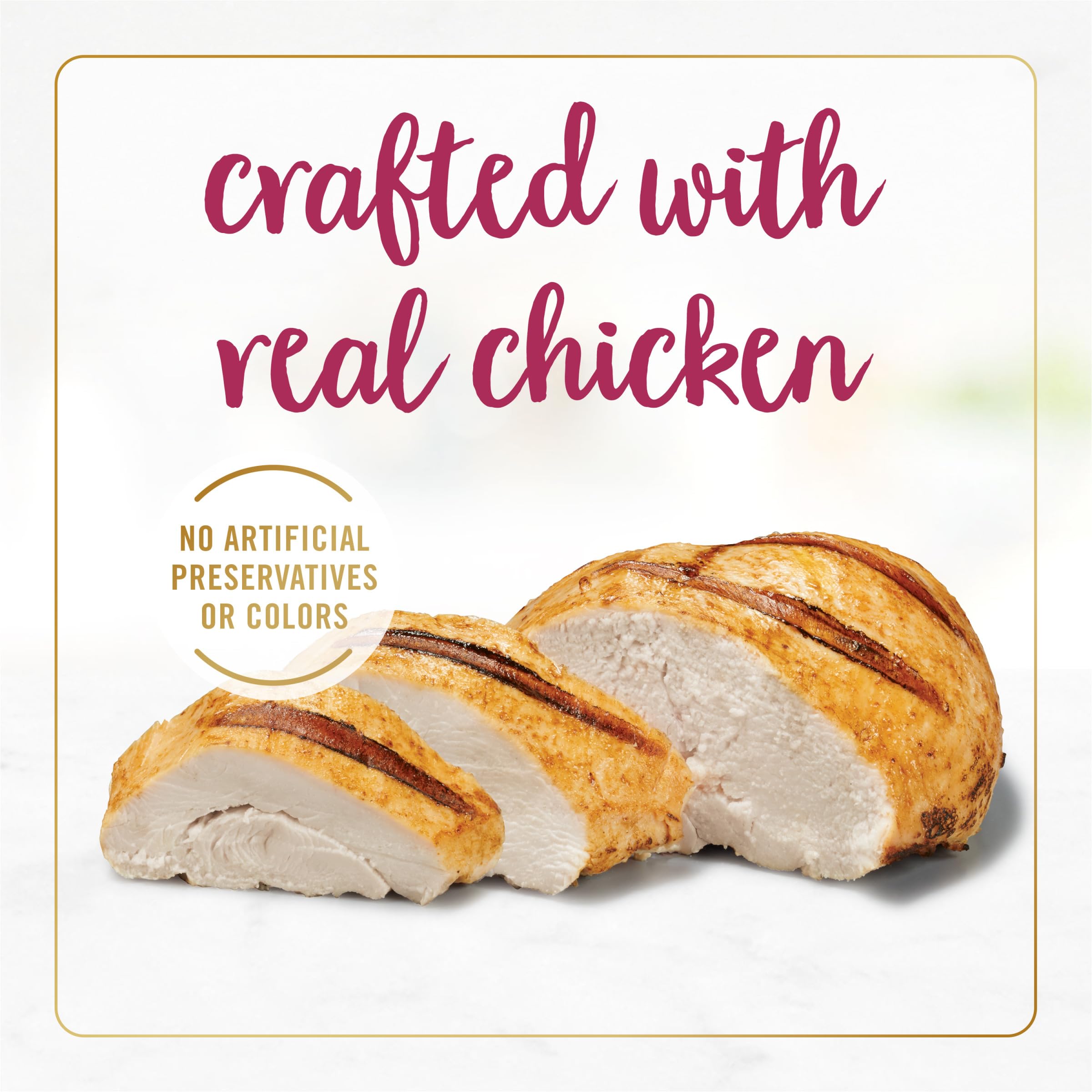 Ingredients highlight real chicken in Fancy Feast senior chicken pâté