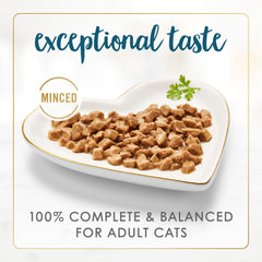 Fancy Feast Senior Tuna in Gravy Minced highlighting real tuna protein