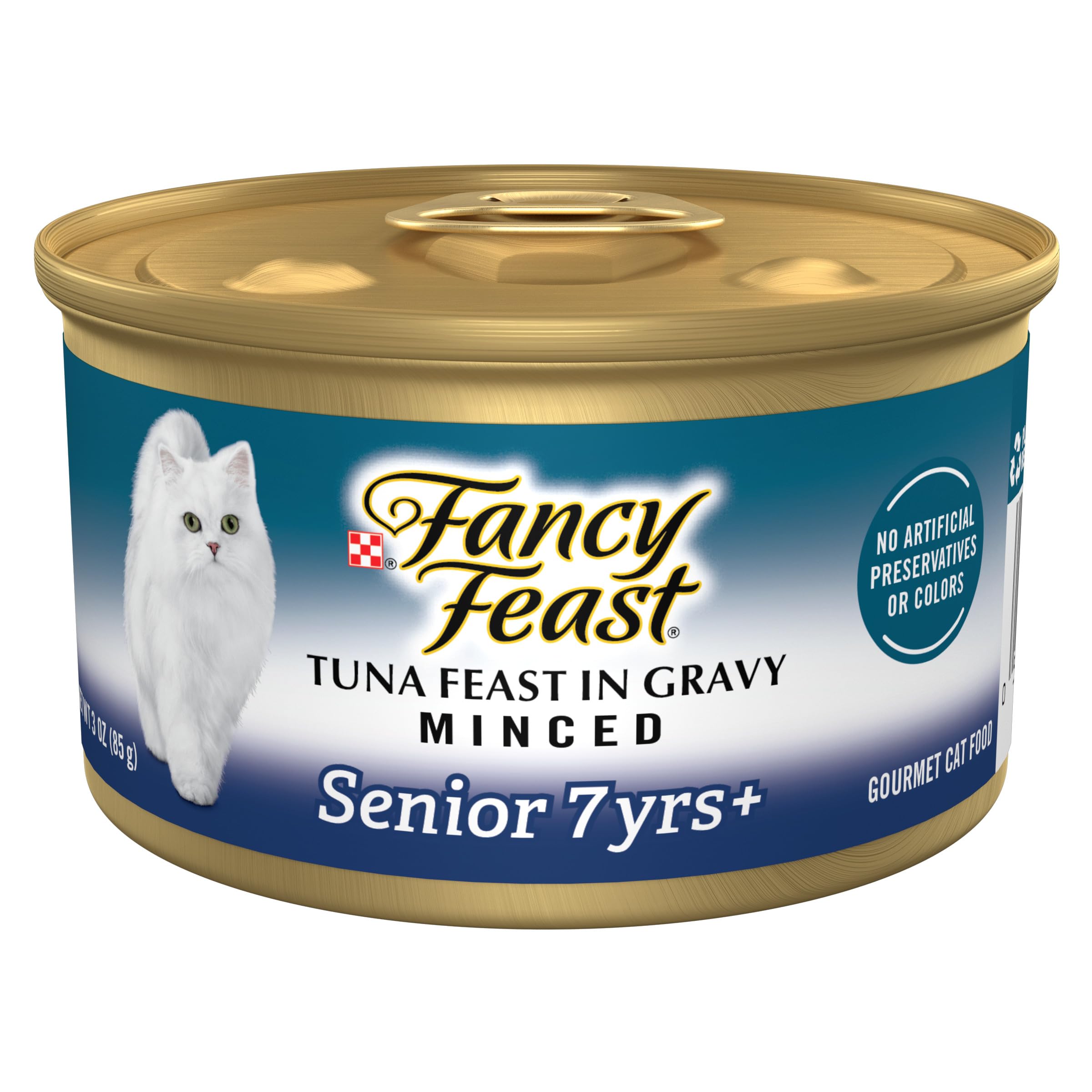 Fancy Feast Senior Tuna in Gravy Minced cat food with real tuna and gravy for senior cats