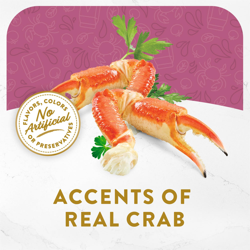 Fancy Feast silky seafood bisque closeup emphasizes smooth texture cats crave.