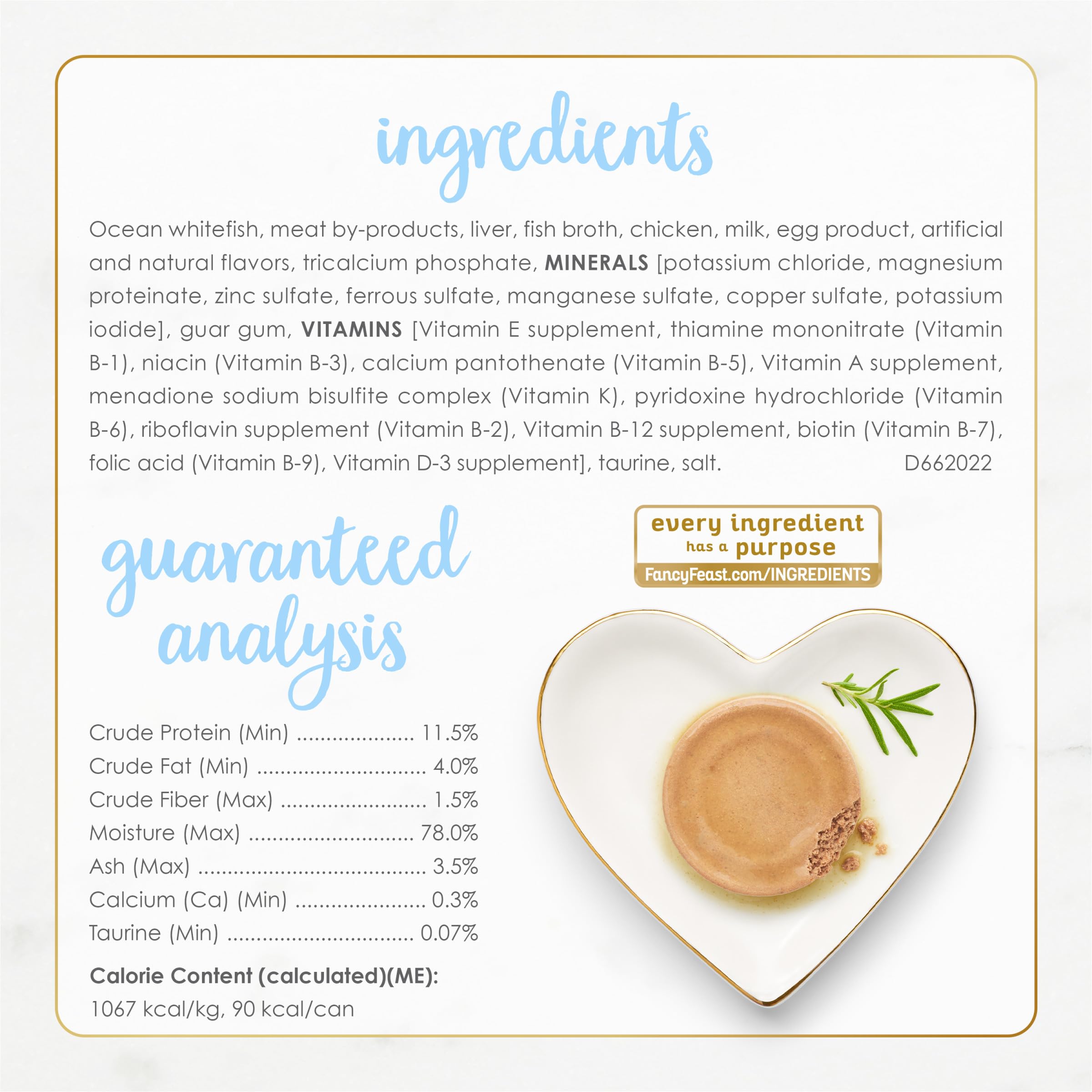 Fancy Feast soft texture meal ideal for kittens learning to eat.