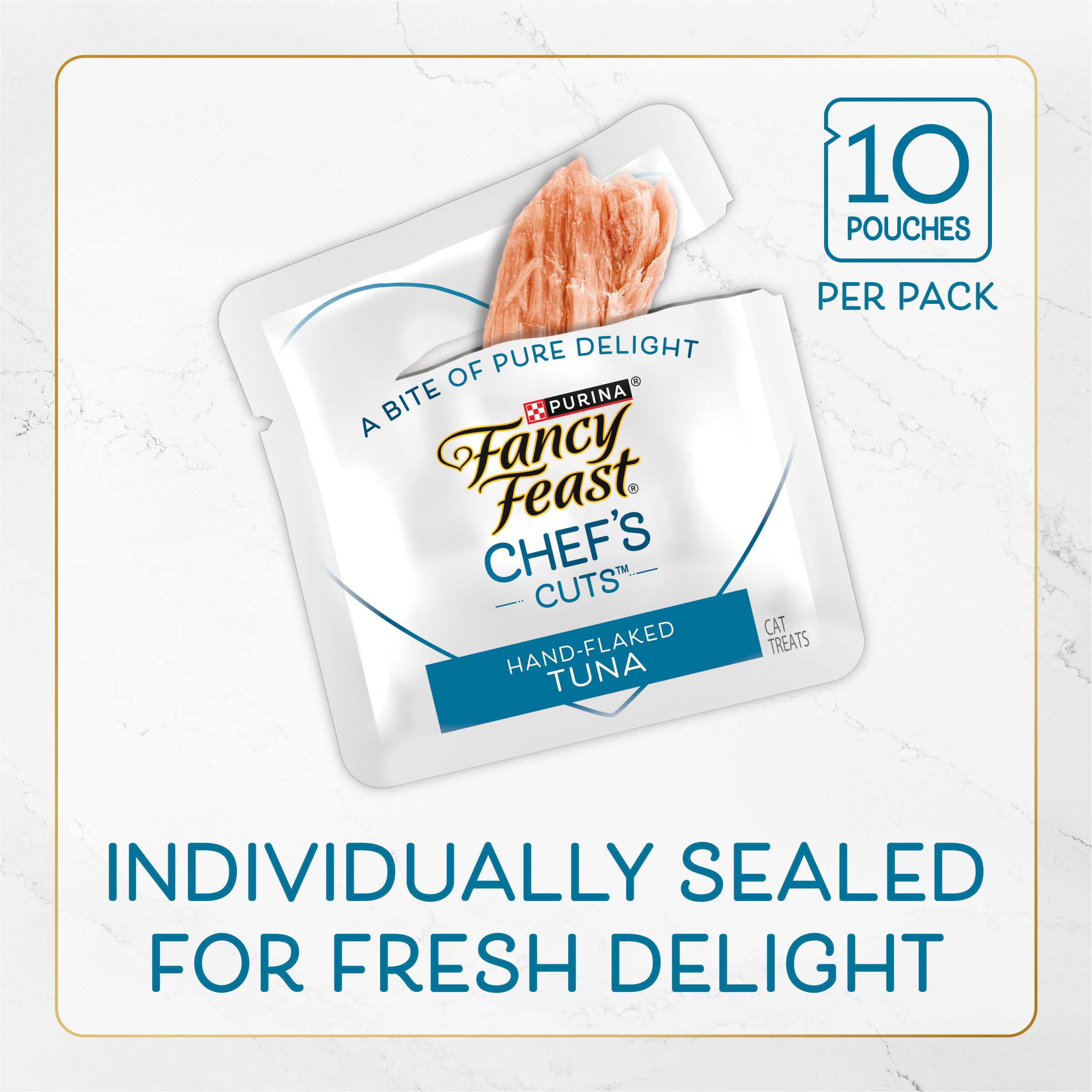 Fancy Feast stay-fresh packaging preserves freshness between servings.