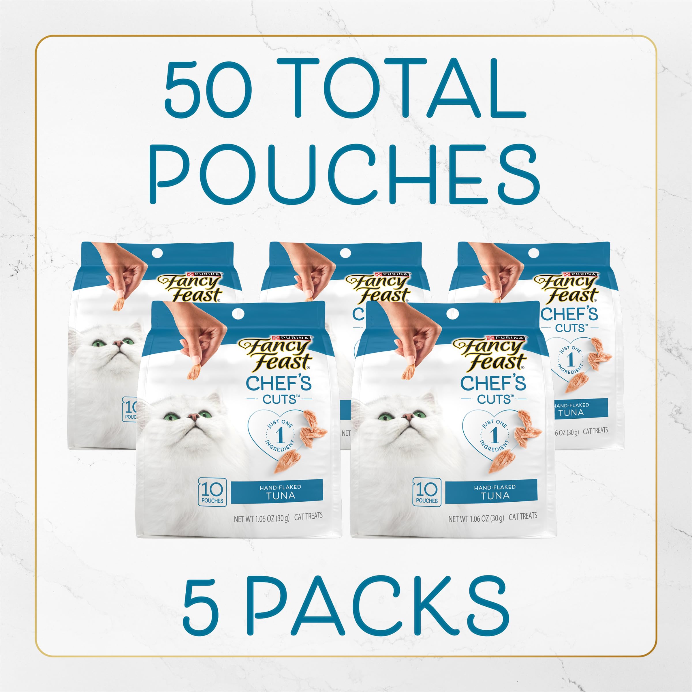 Steam-baked tuna treats from Fancy Feast Purely provide balanced texture.