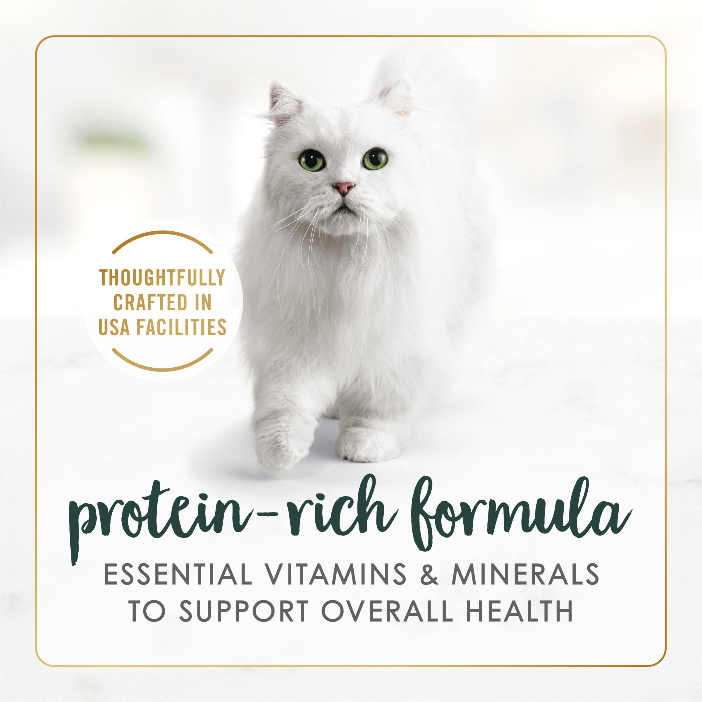 Fancy Feast with taurine and antioxidants supporting immune and heart health.