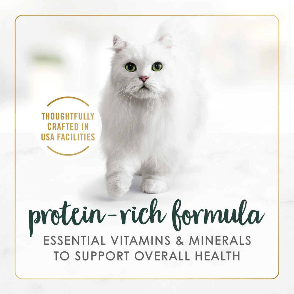 Fancy Feast with taurine and antioxidants supporting immune and heart health.