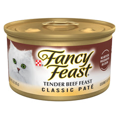Fancy Feast Tender Beef Feast Pate in bowl with smooth texture for easy feeding.