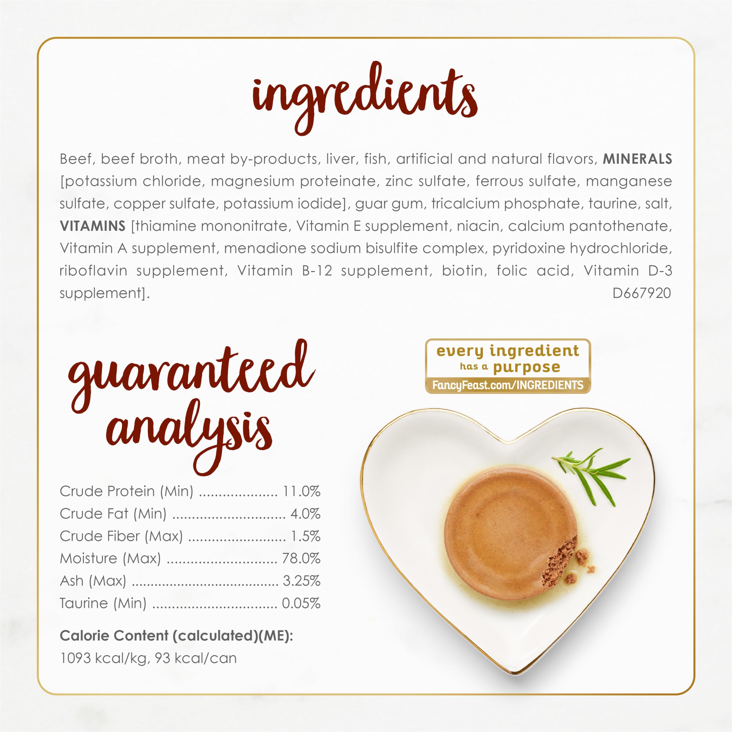 Smooth texture of Fancy Feast Pate highlights high-quality ingredients.