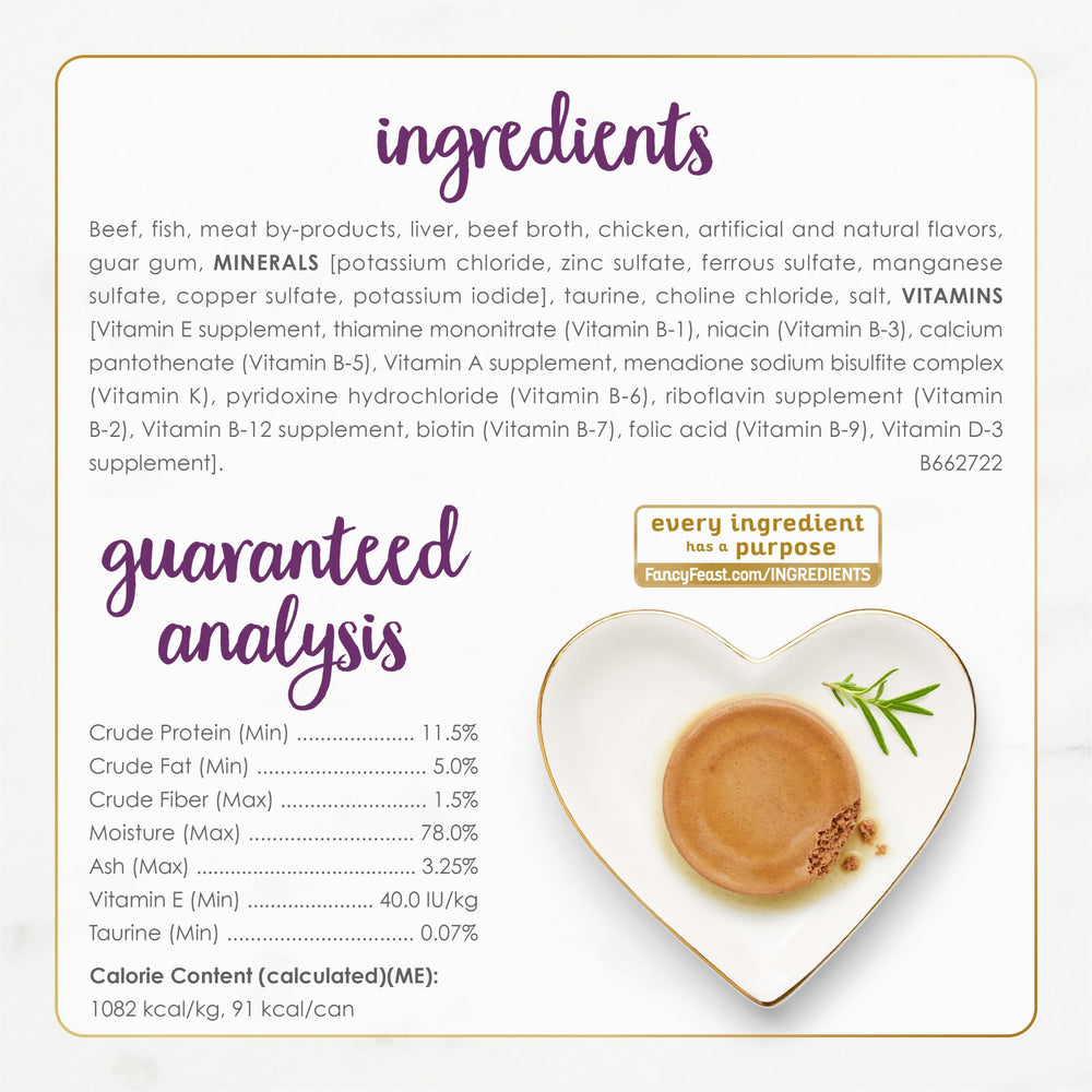 Fancy Feast production in U.S. facilities with quality checks.