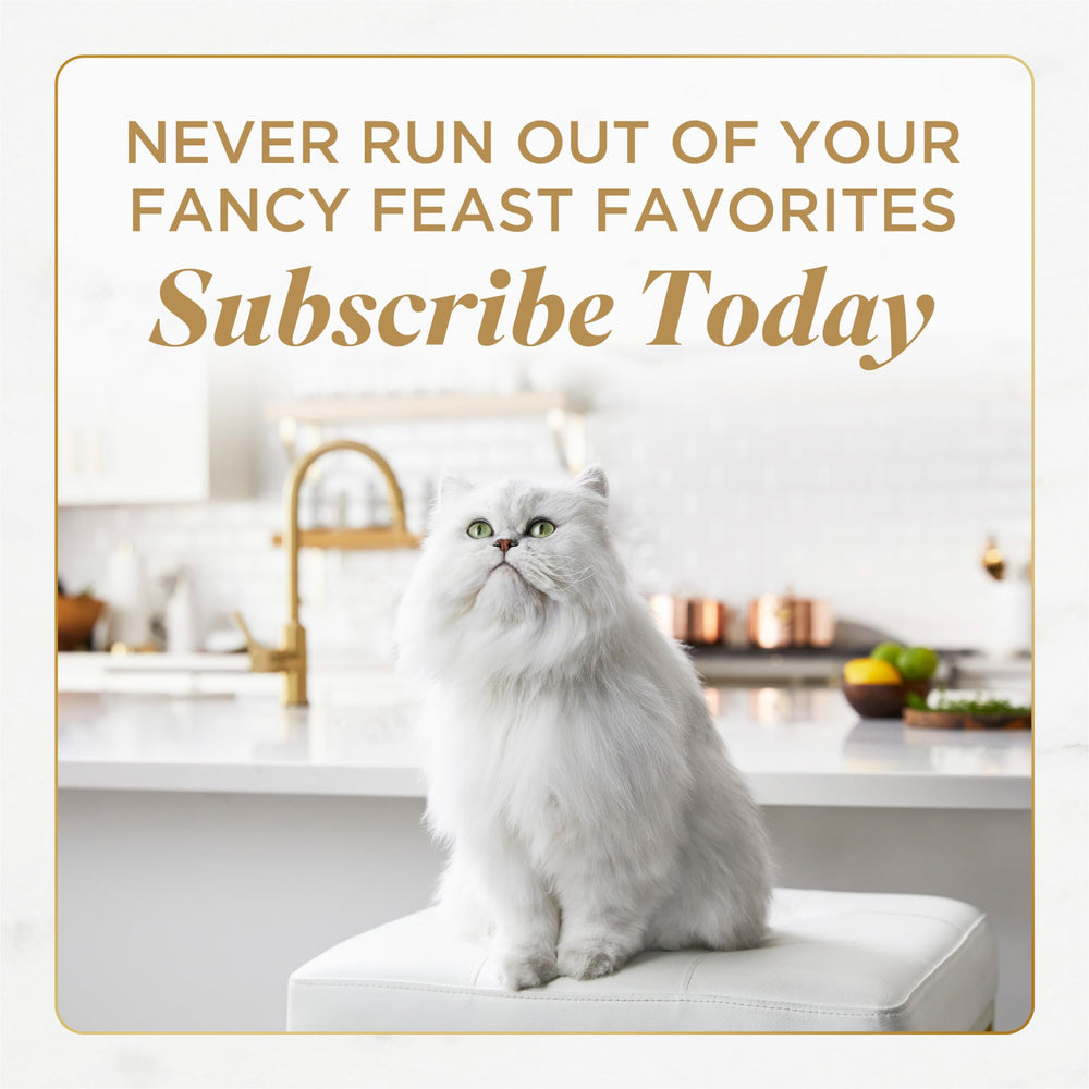 Fancy Feast variety pack featuring ocean whitefish, salmon, and chicken entrees