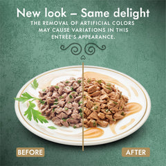 Fancy Feast Medleys Florentine can showing garden greens for color and nutrition.