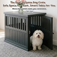 Fancyango end table interior-den-space showing roomy interior for dogs