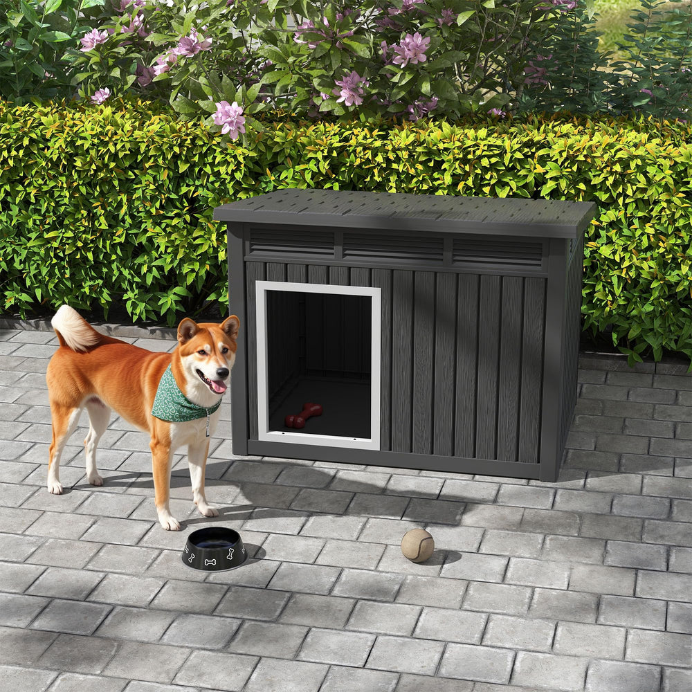 Fancyango dog house easy-clean design with ventilation panels