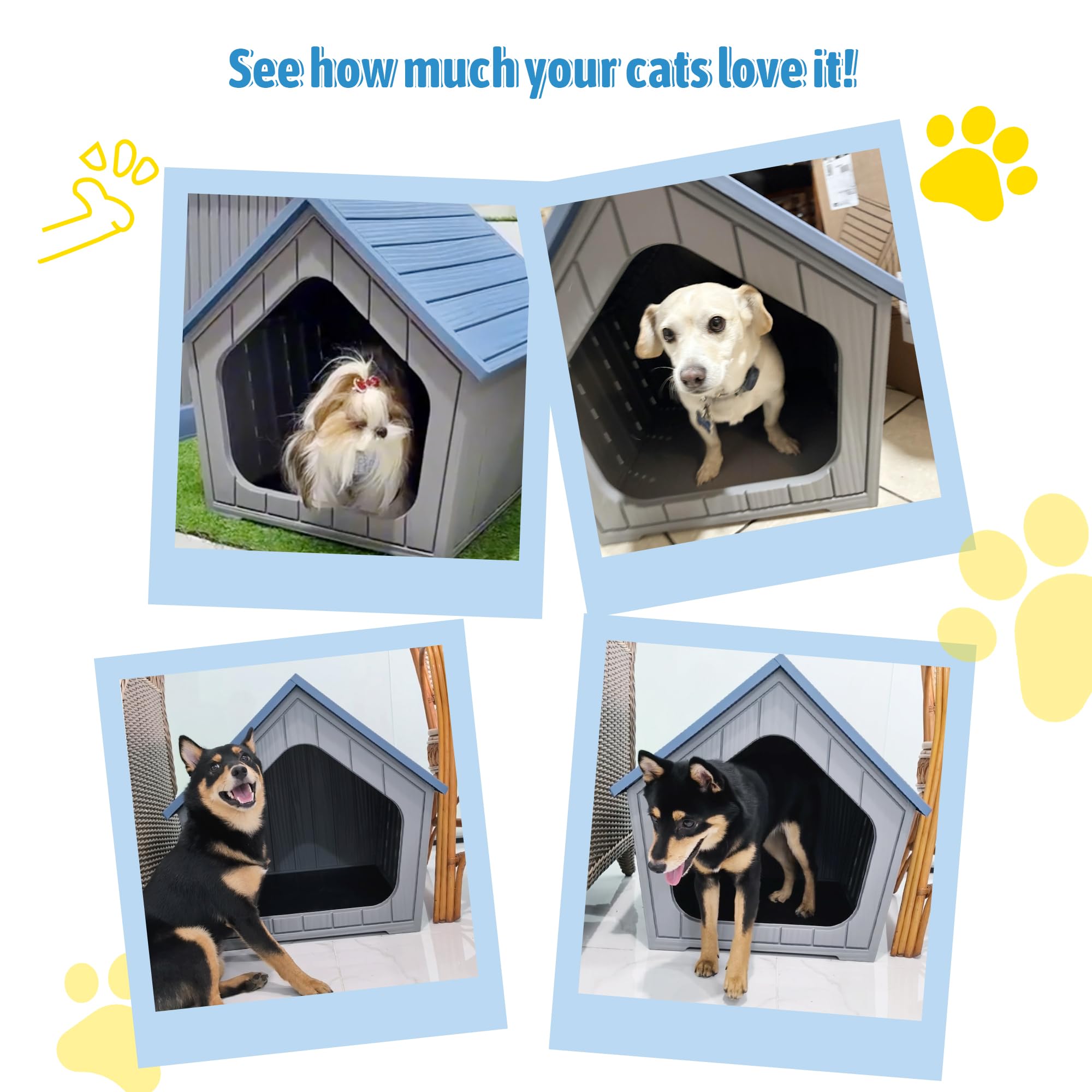 Fancyango small-dog house fits indoors or on patios for convenience.