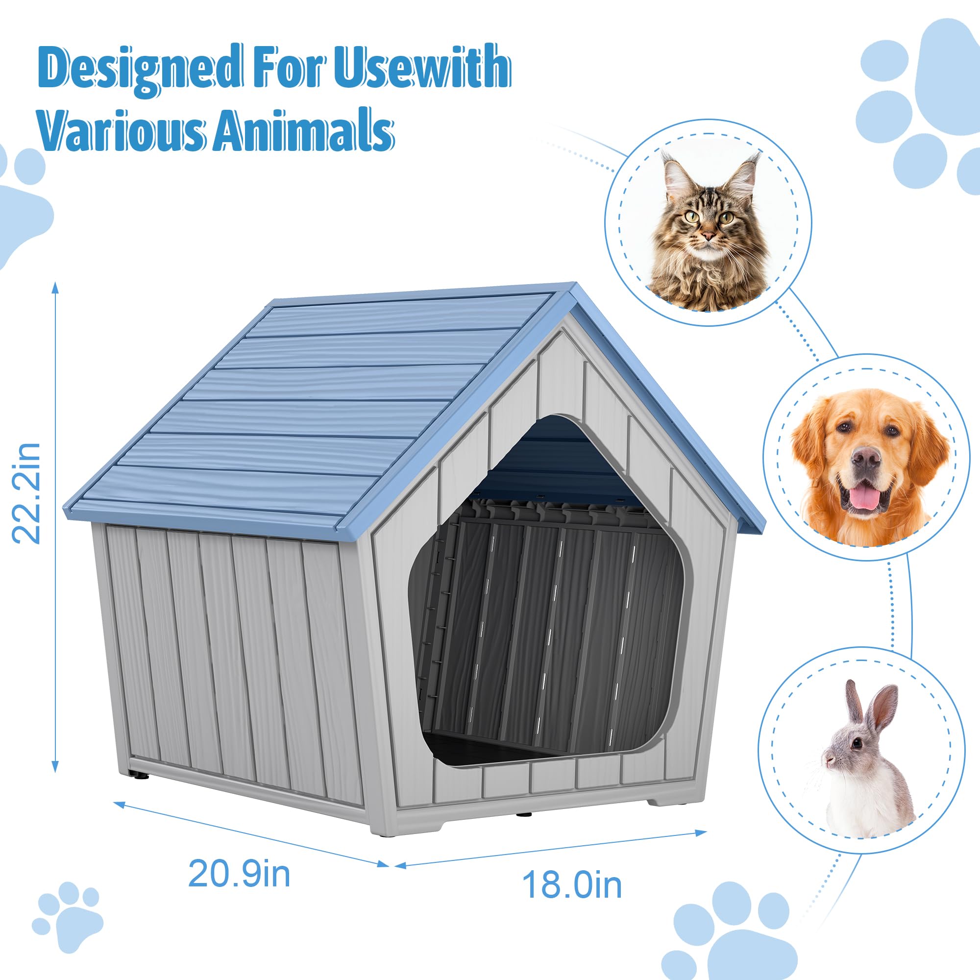 Fancyango sturdy plastic construction ensures durable, pet-friendly shelter.