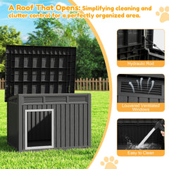 Fancyango ventilation panels promote airflow around the shelter.