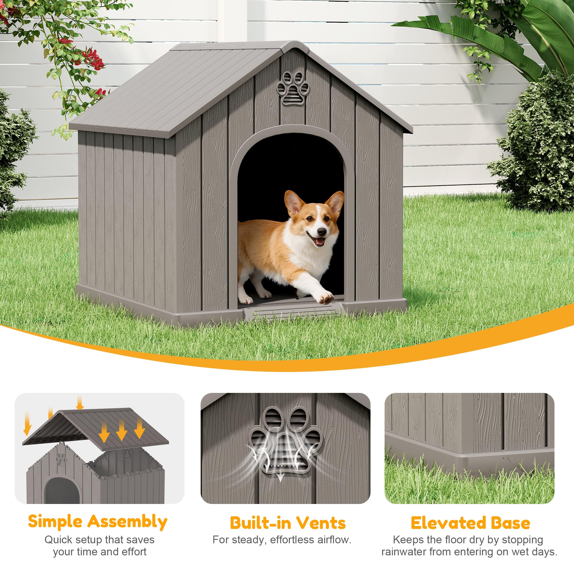 Fancyango waterproof PP material keeps the shelter protected from rain and sun.