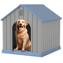 Fancyango large dog house exterior view, weatherproof shelter for all seasons.