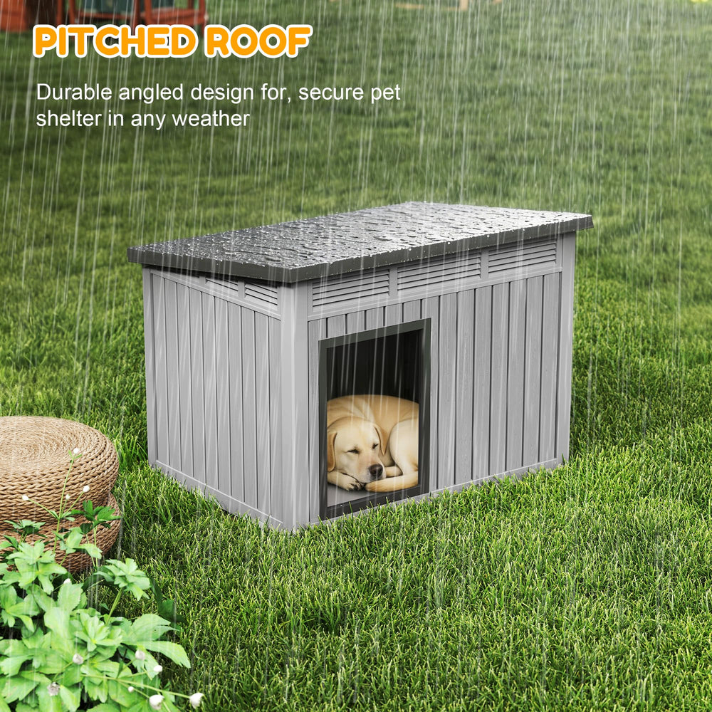 Fancyango large dog house removable roof, enables quick cleaning and access.