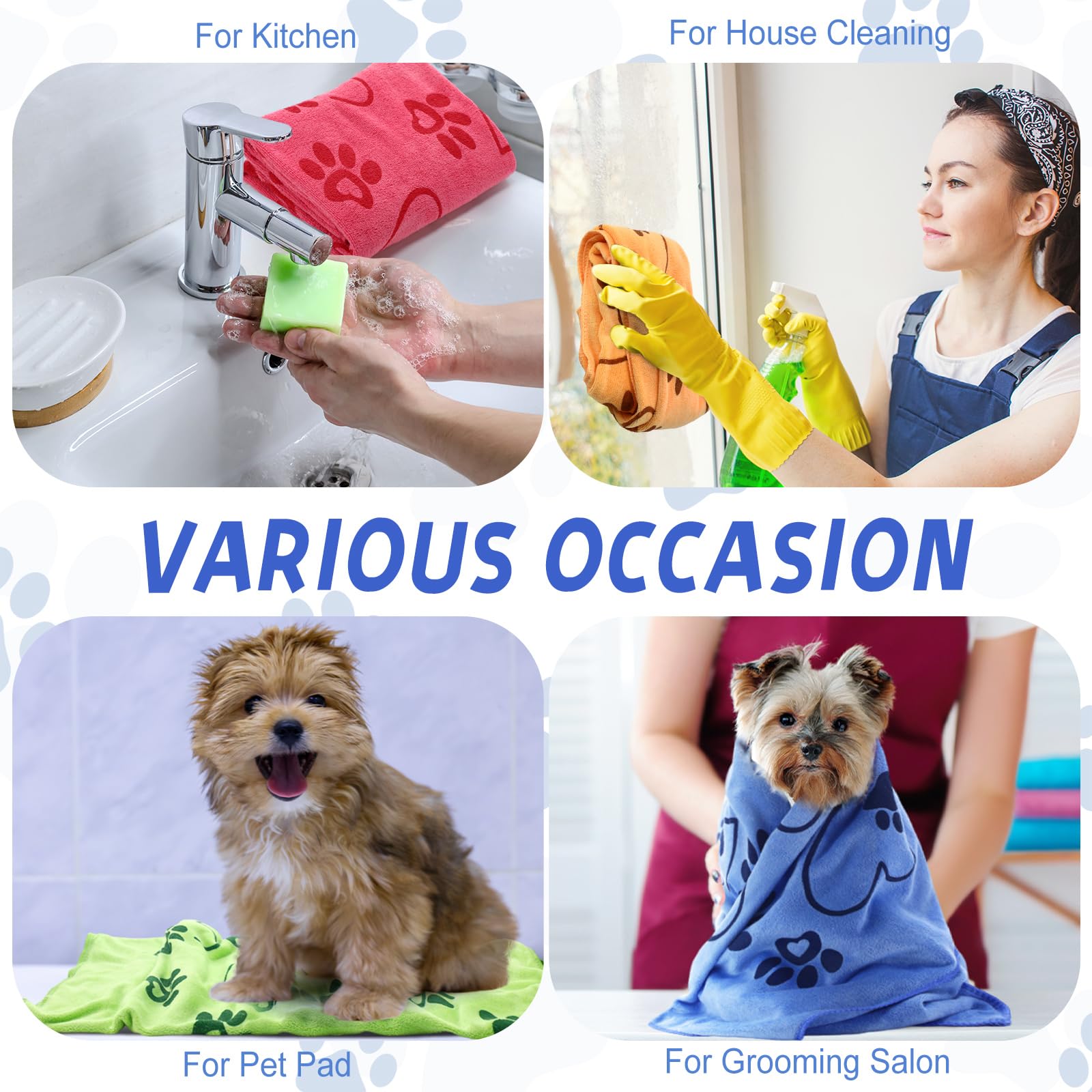 Fanfanwin apple green towel large size ideal for medium dogs