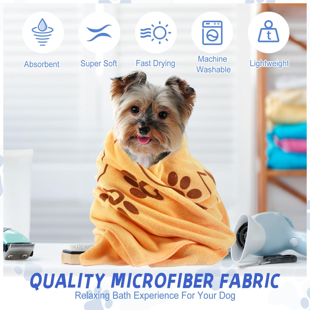 Fanfanwin blue dog towel absorbent and versatile for bath time