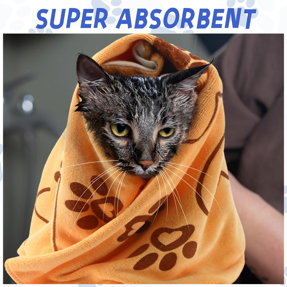Fanfanwin pink towel gentle and absorbent for cats and small dogs