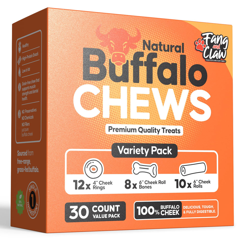 Fang and Claw high-protein natural treat for rewarding chewing.