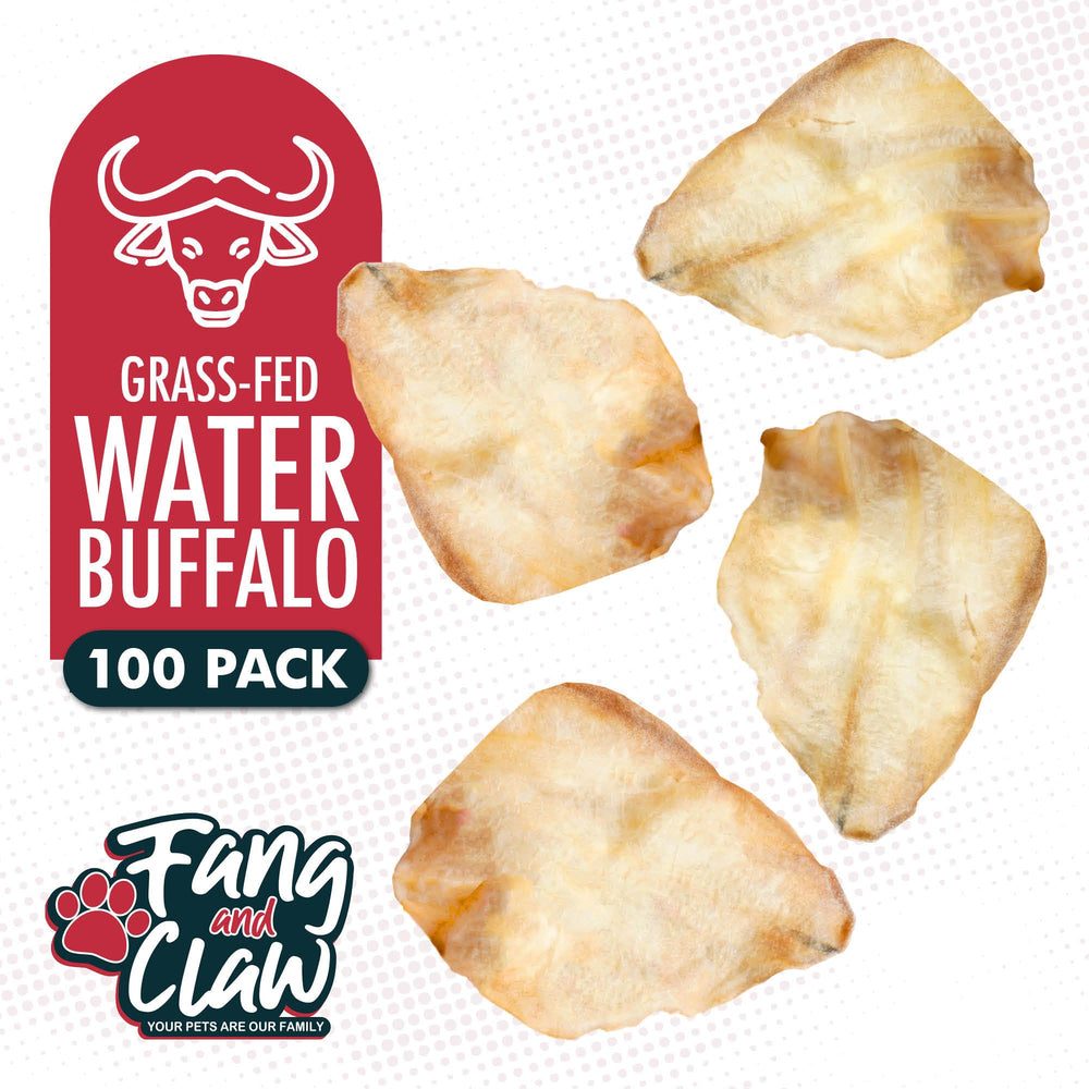 Fang & Claw buffalo ears resealable bag; convenient freshness and easy storage