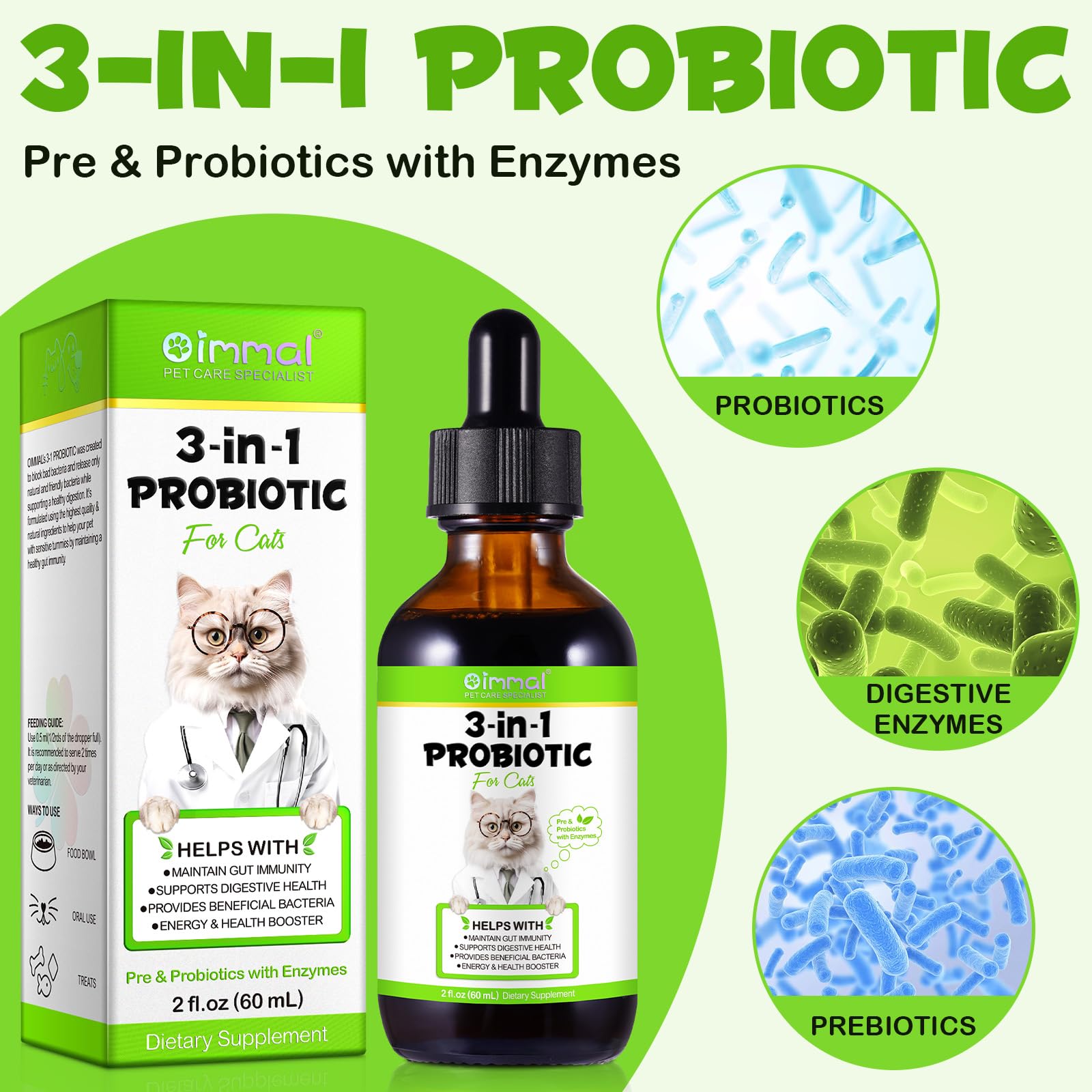 FANGCUN prebiotics for cats nourish beneficial gut bacteria