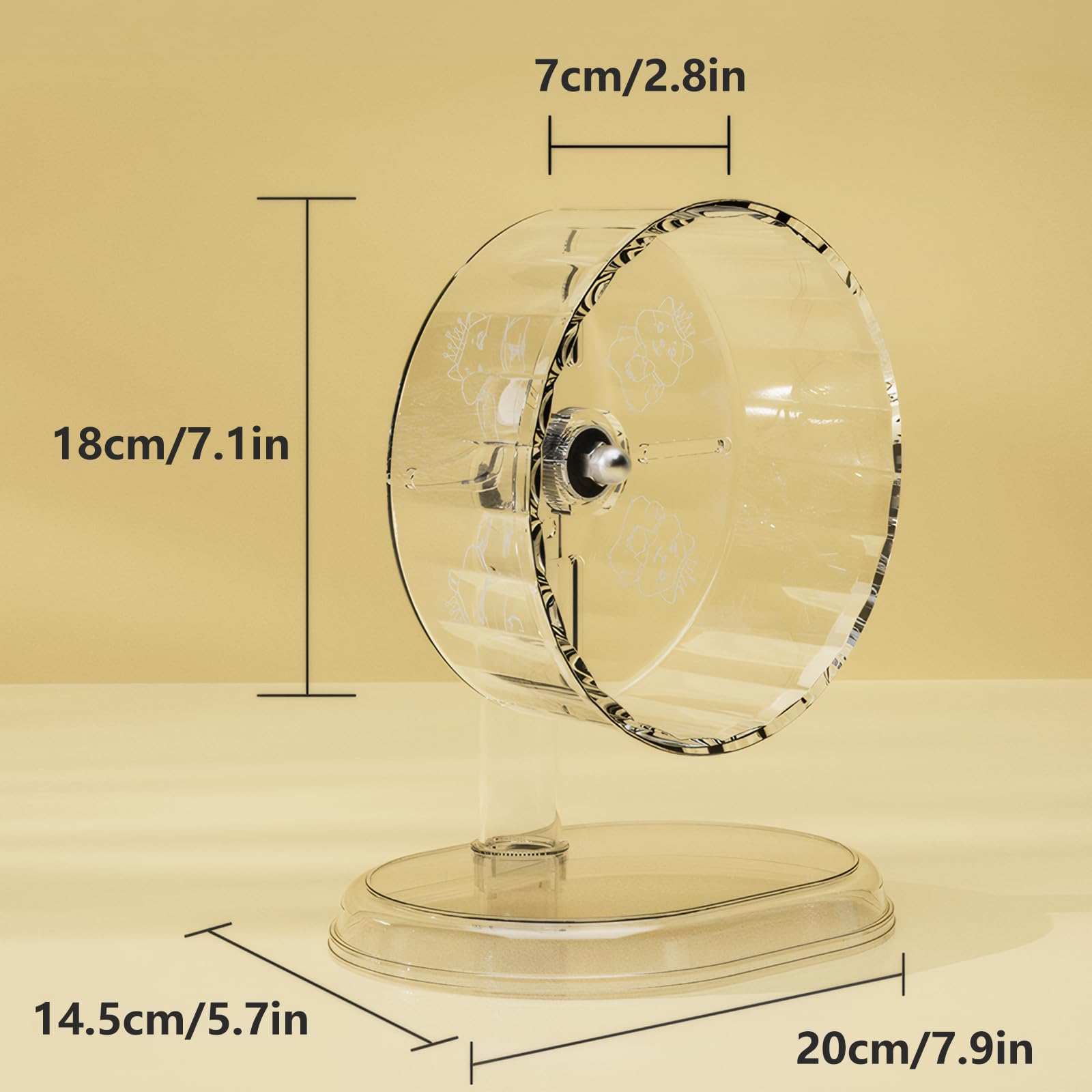 Fanlahmtasy hamster wheel with anti-skid surface for secure grip.