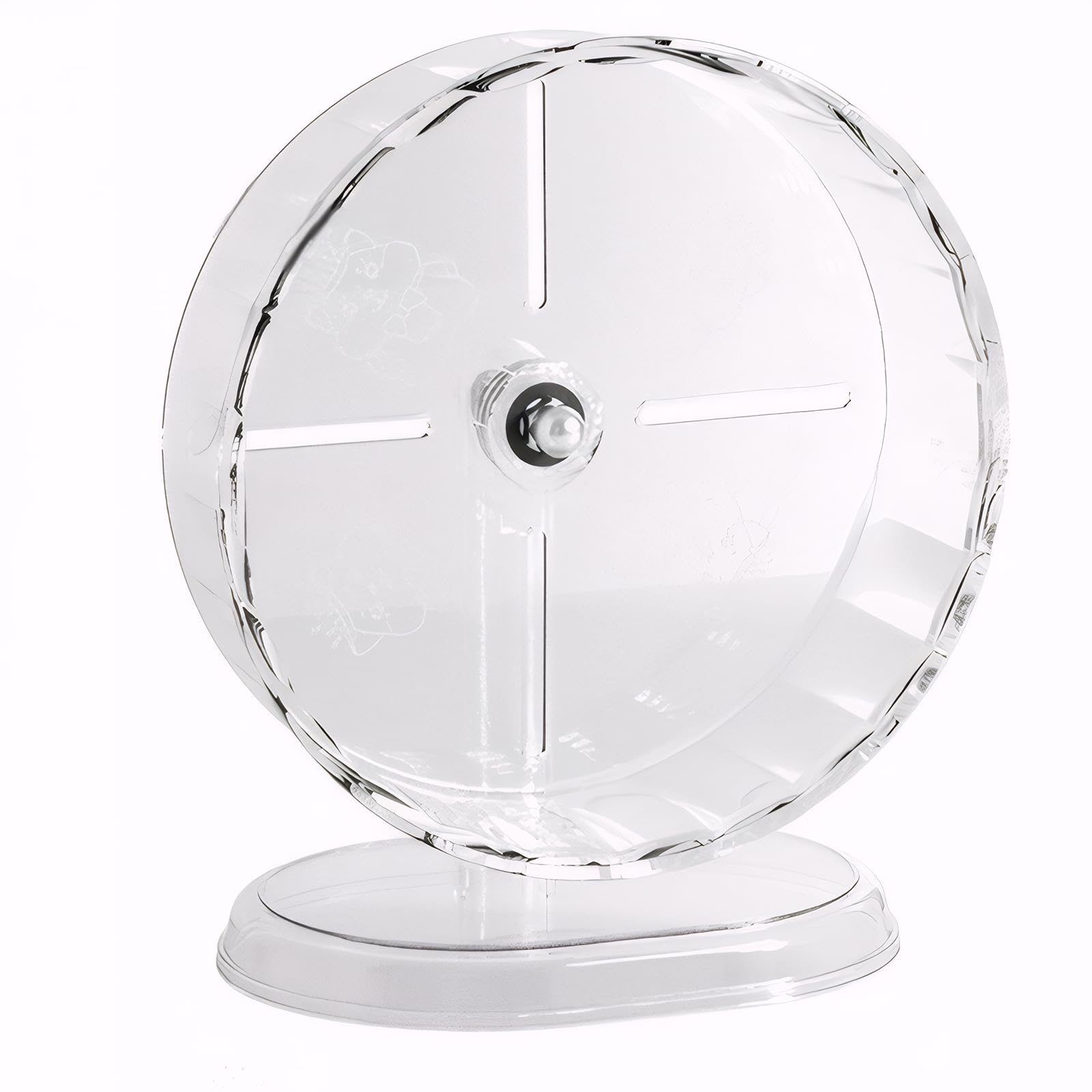 Fanlahmtasy Silent Hamster Wheel 9.5-Inch setup shows spacious running room and quiet operation.