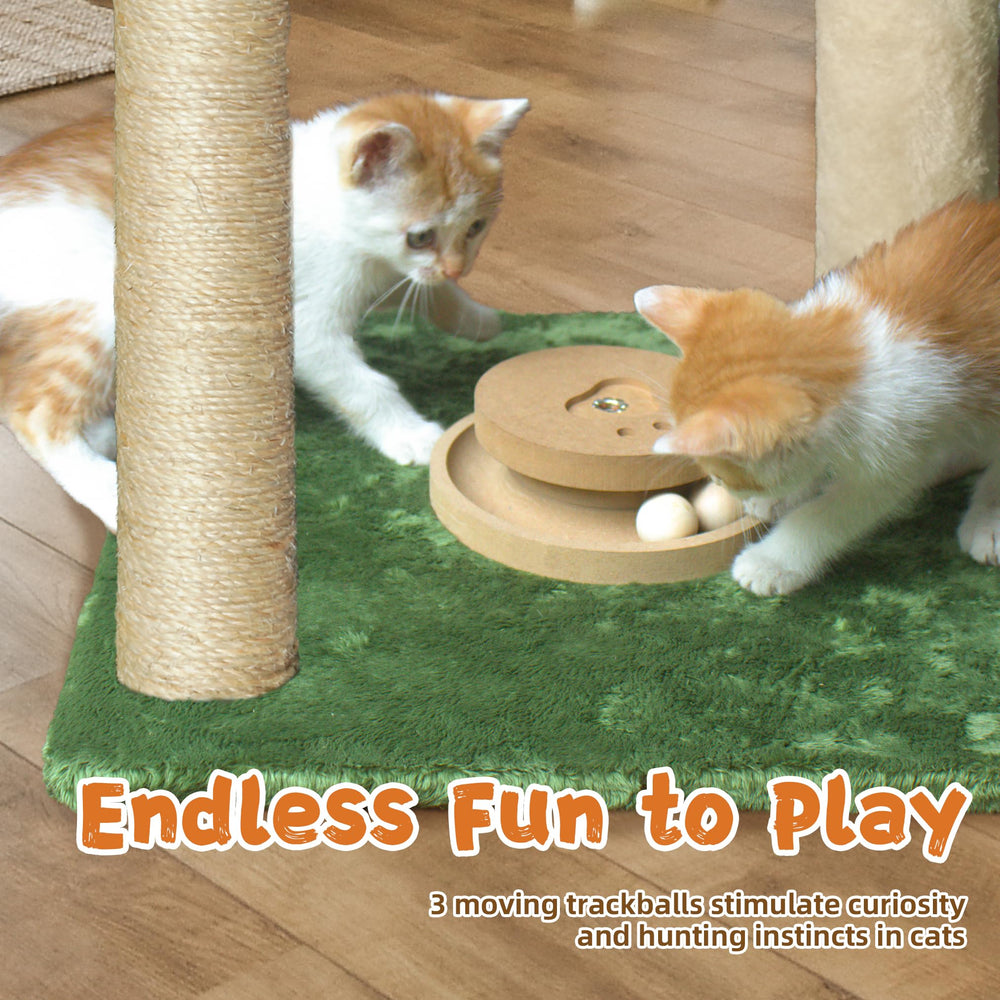 Fantasreen cat tree base stability ensures safe, wobble-free play.