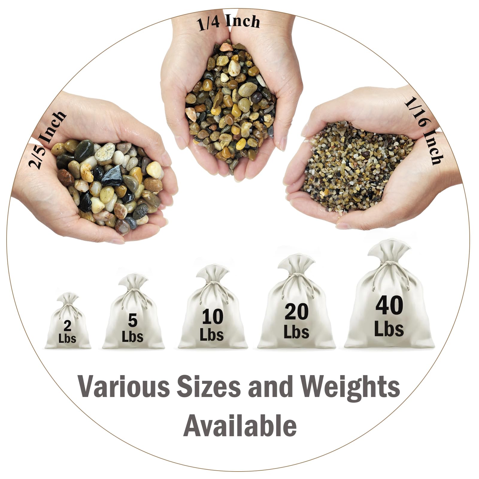 FANTIAN decorative pea gravel to accent terrariums and planters with subtle color and texture.