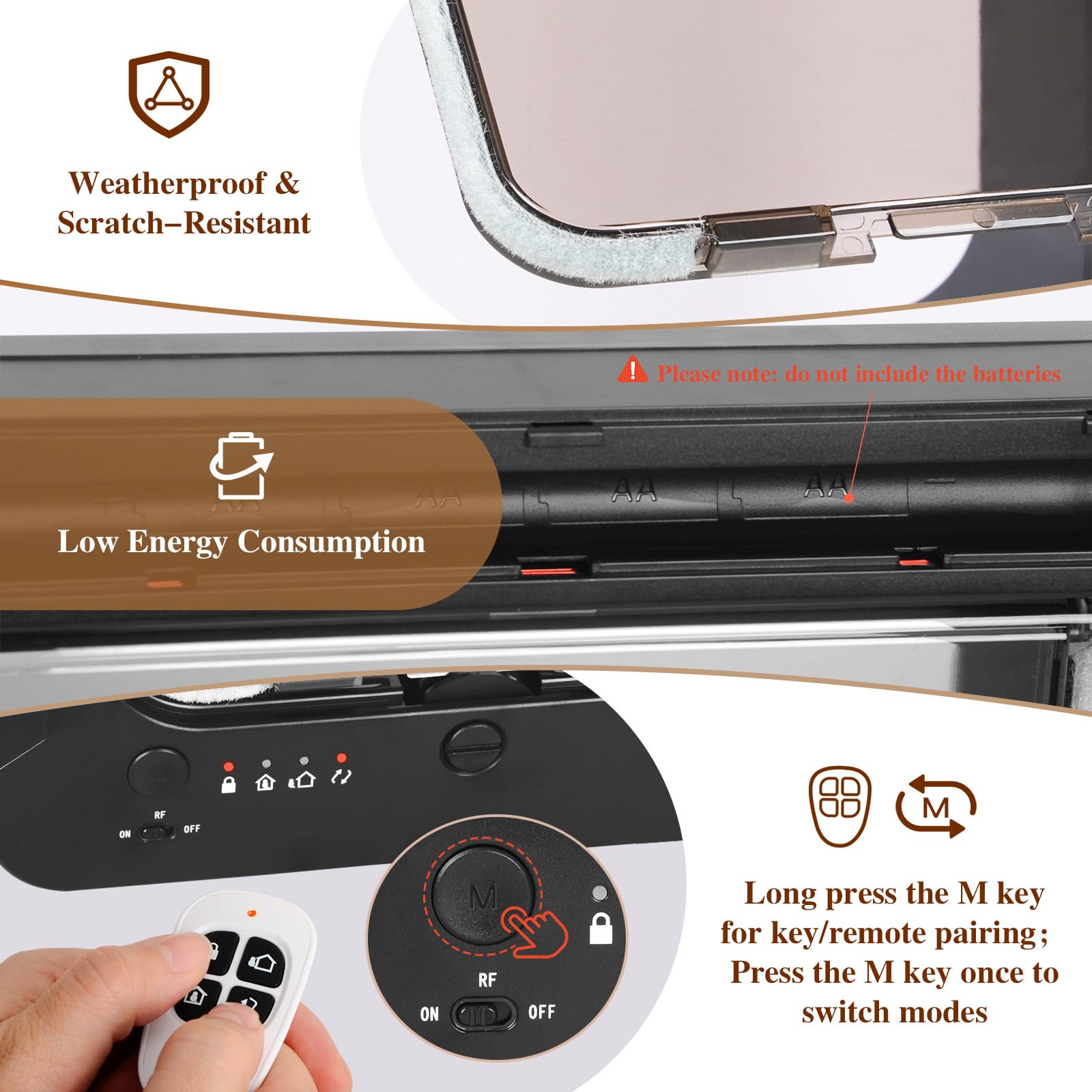 Fantspati remote control enables convenient mode switching from inside.