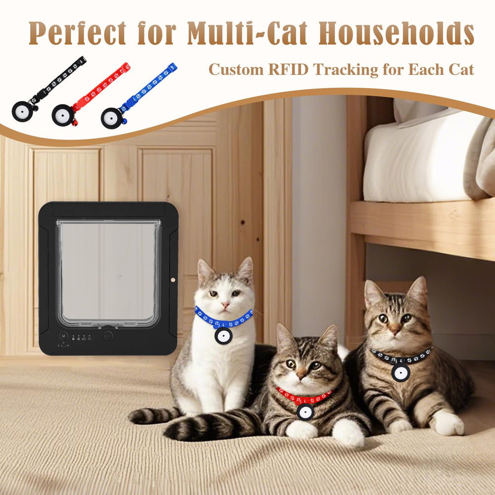 Fantspati smart cat door side installation demonstrates easy mounting on various surfaces.