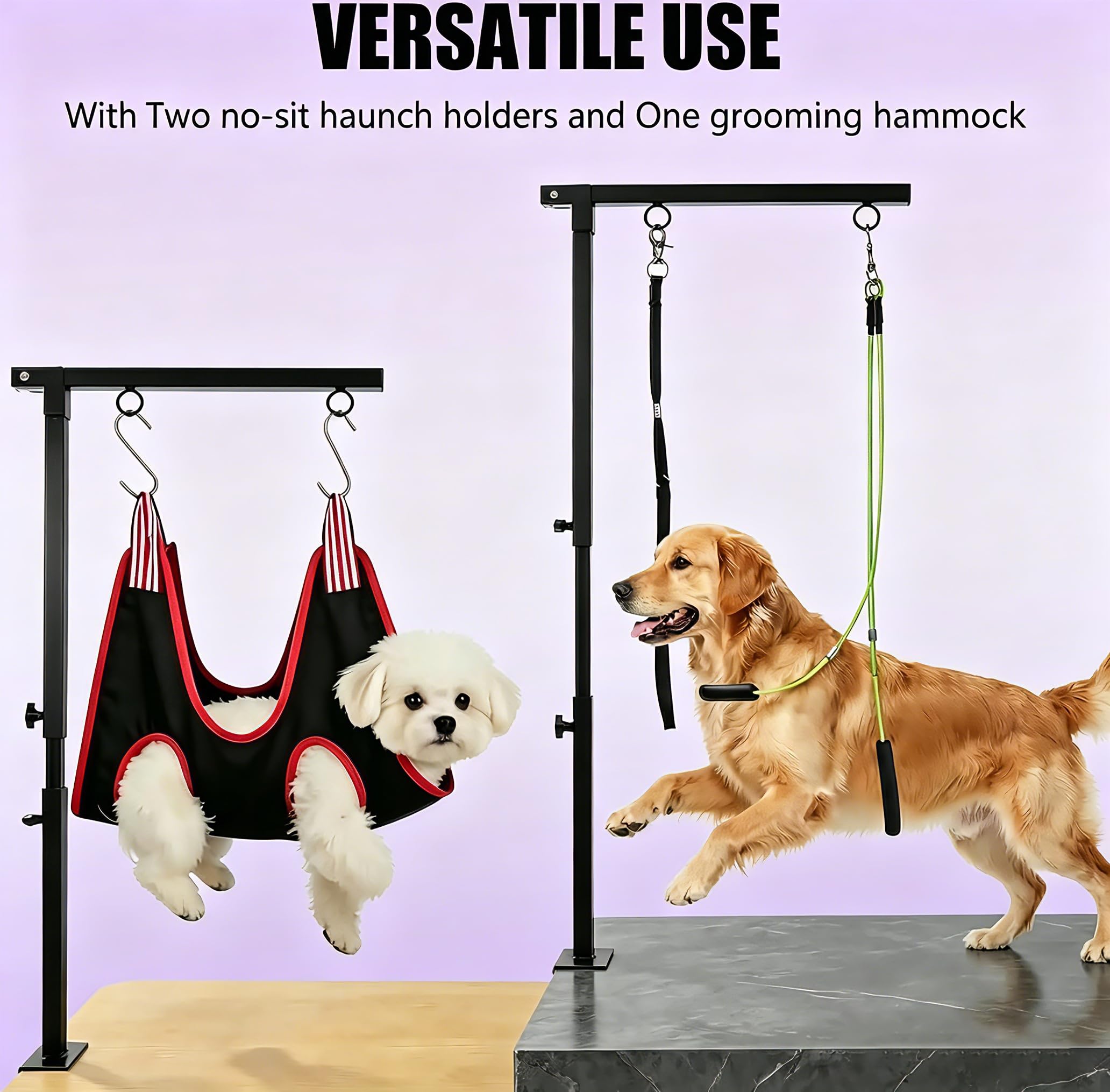 FANXSVL height-adjustable arm accommodates different table heights for precise grooming.