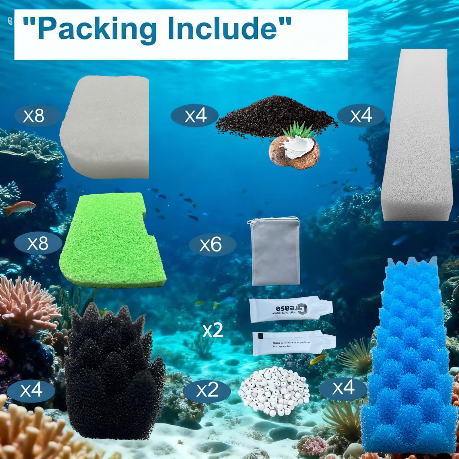 FAPBCC biofoam sponges close-up enhancing biological filtration